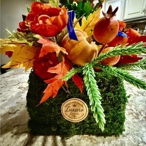 Autumn Chic Purse – Elegant Floral & Moss Accent purse